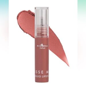 Italia Deluxe Mousse Matte Liquid Lipstick 01 Almond Nude Velvet‎ Finish Makeup